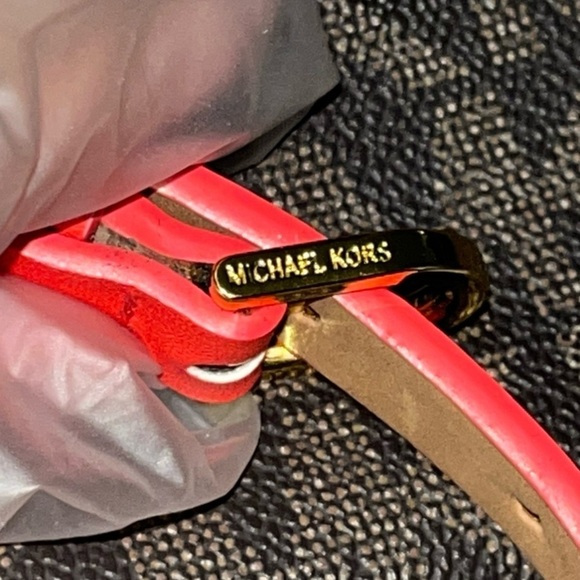 MICHAEL Michael Kors Brown/Red Signature Coated Canvas and Leather Belt Bag - Picture 10 of 15